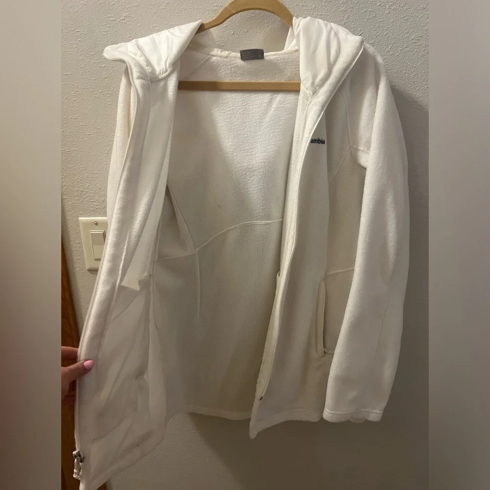 Columbia White Fleece Jacket Benton Springs - Picture 3 of 6